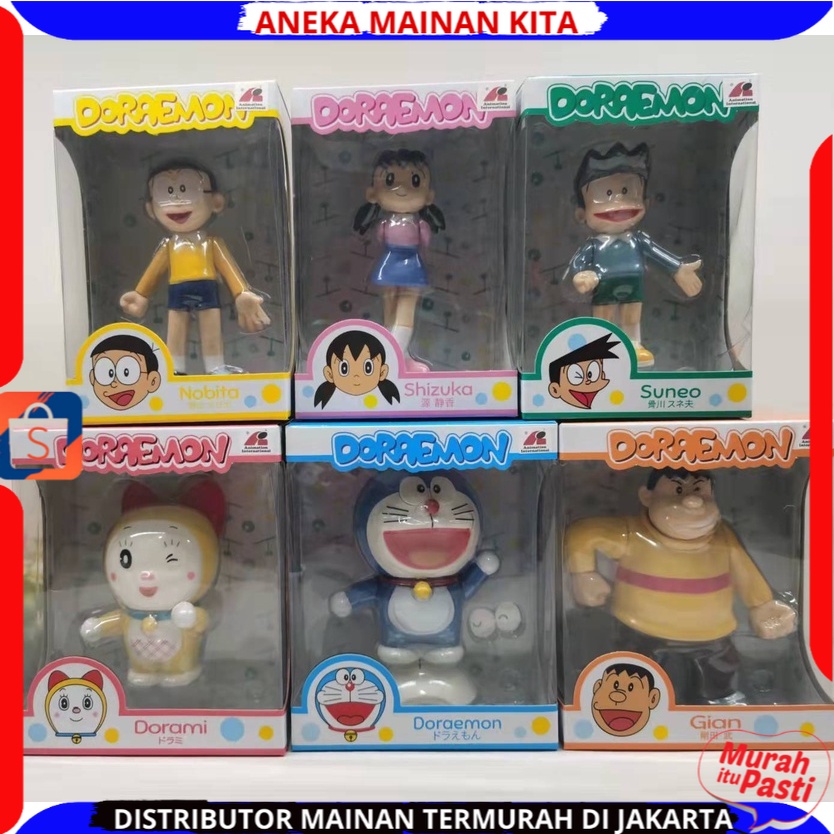 (BISA COD) PROMO Set Action Figure Doraemon - Action Figure Tokoh Doraemon - Set Figure anak