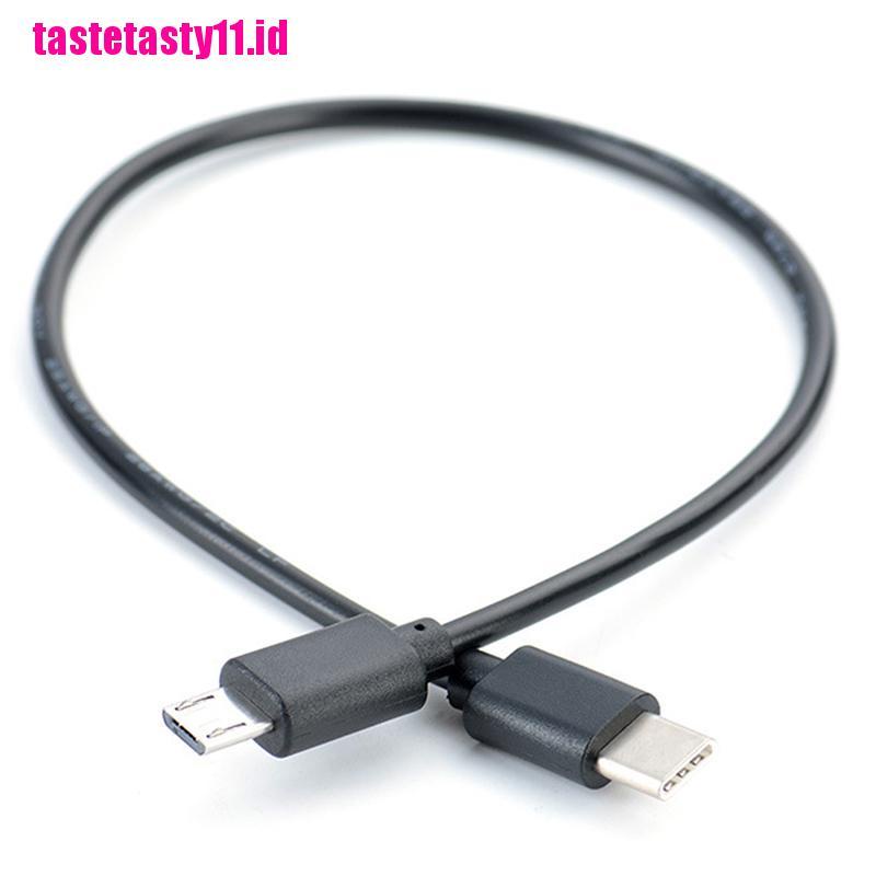 Kabel Charger OTG Tipe C Male Ke Micro USB Male