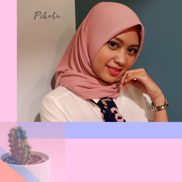 Hijab/Jilbab Segi Empat Voal Premium DUSTY PINK