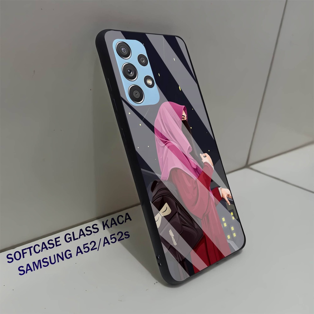 Softcase Glass Kaca SAMSUNG A52- Case Hp Pelindung Handphone SAMSUNG A52s [ A32]