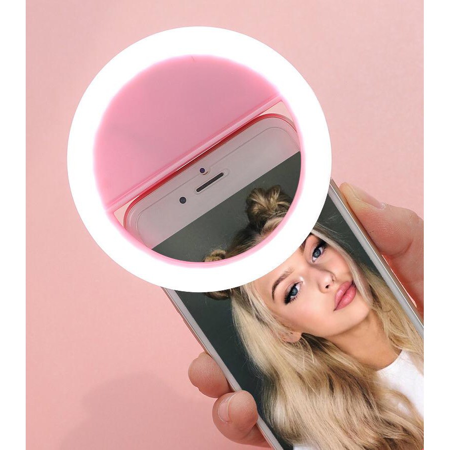 PEACH Lampu Selfie Bulat Ring Light LED Camera Hp Flash Charm Eyes R250