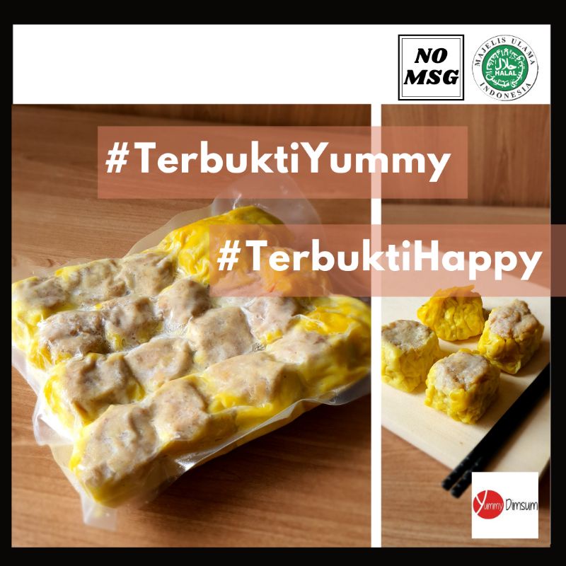 Dimsum Frozen Food Kulit Kuning / Pelangi / Hongkong Halal Tanpa MSG Premium Quality by Yummy Dimsum