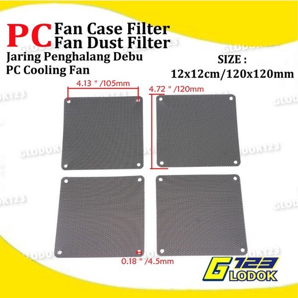 PC CPU Computer Fan Dust Filter Penyaring Debu Kipas Casing Komputer