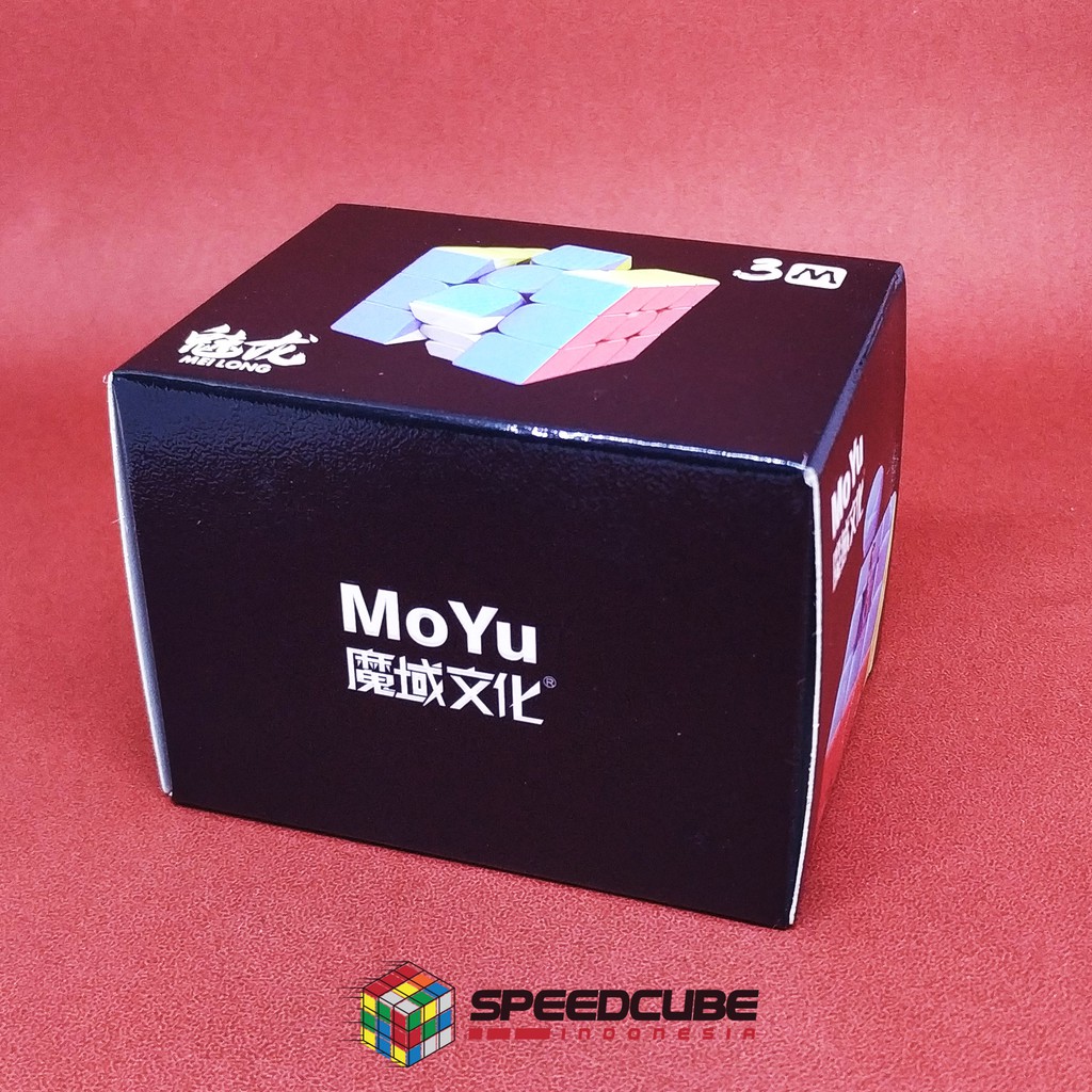 Rubik 3x3 Magnetic Original MoYu 3M Meilong | Rubik Flagship Premium | Warna Black &amp; Stickerless  | Rubik Magnet Terbaik | 3x3x3 Best Seller Rubik Speedcube | Rubrik Murah Untuk Lomba