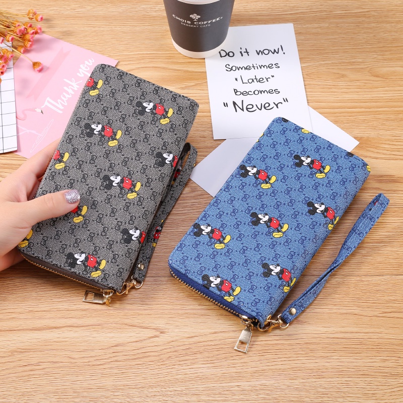 Dompet Panjang Resleting Wanita Motif Boneka Women Wallet Import Kekinian Fashion Azgalery D46