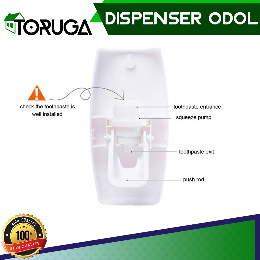 Tempat Pasta Gigi Dispenser Odol Brush Holder Kamar Mandi Gantungan Dinding