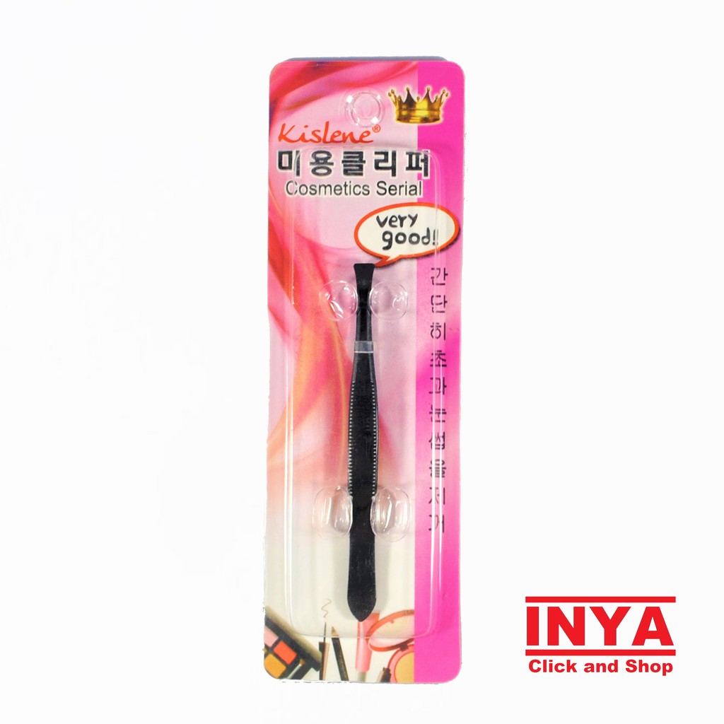 PINSET ALIS KISLENE BEAUTY CLIPPER COSMETICS STAINLESS STEEL HITAM - CABUT BULU ALIS