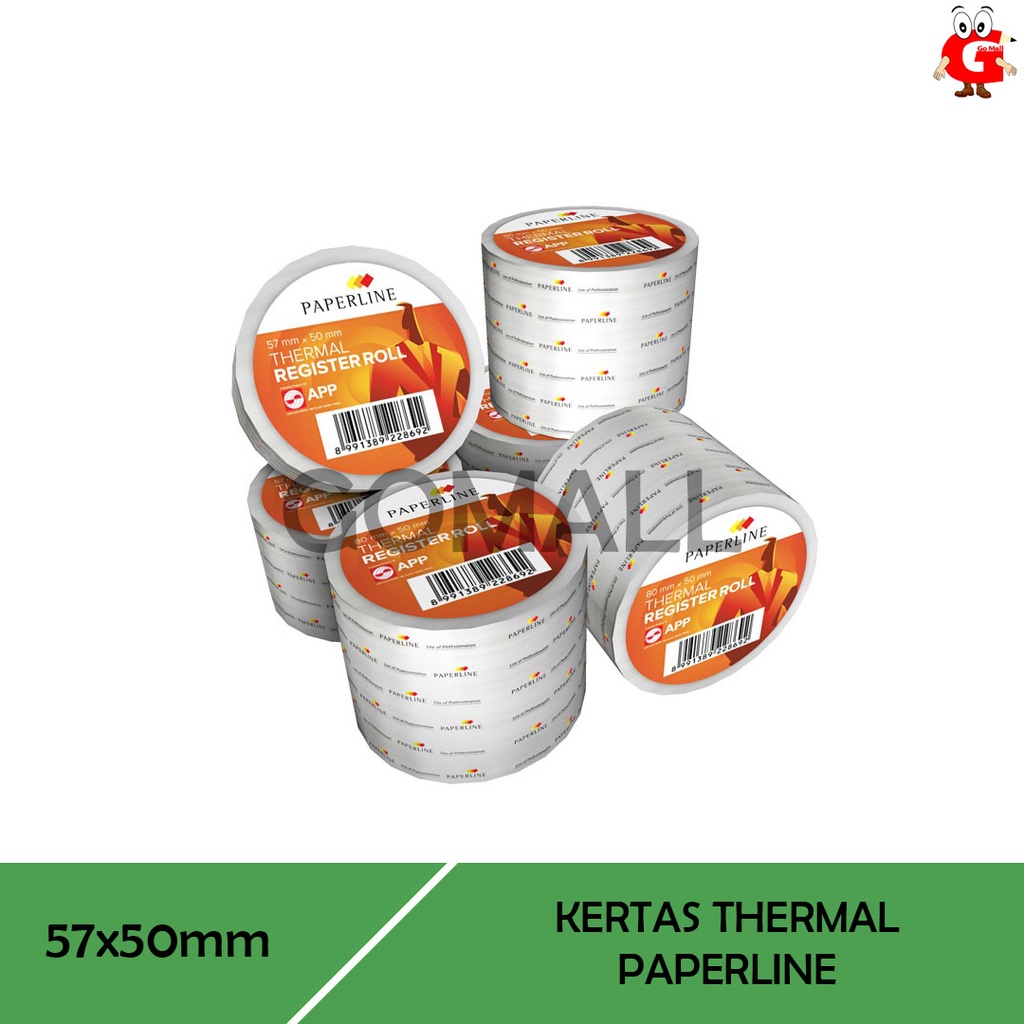 

Kertas Thermal Roll / Kertas Kasir 57x50mm Paperline