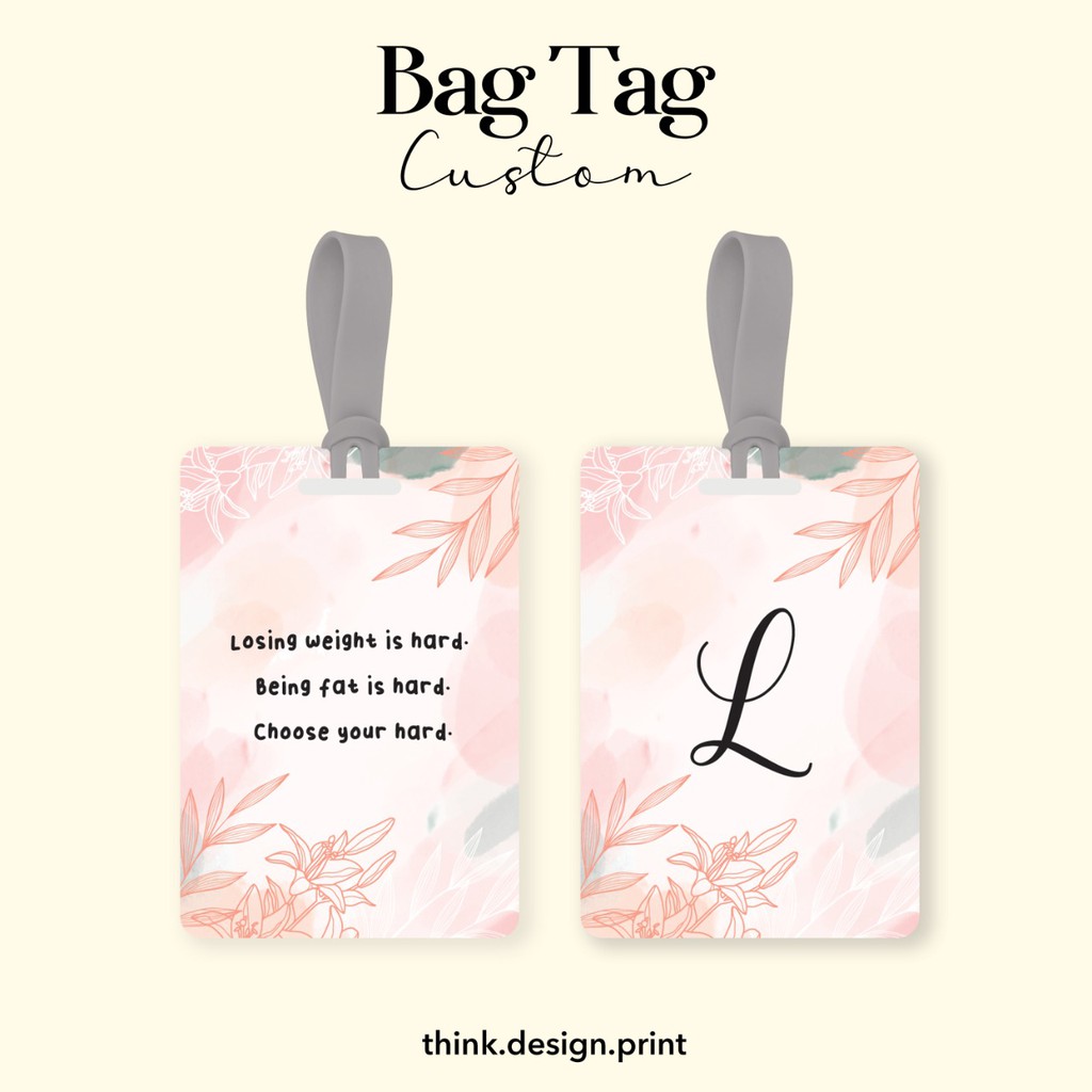 Bag Tag - Gantungan Kunci - Custom - Kartu PVC - Gantungan Tas