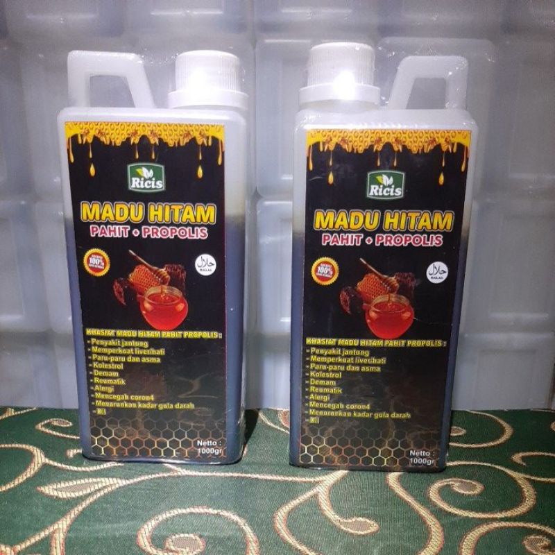 PROMO!!! Madu hitam pahit madu pahit hitam 1000gr madu herbal madu mentah raw honey honeycomb madu peras madu ricis