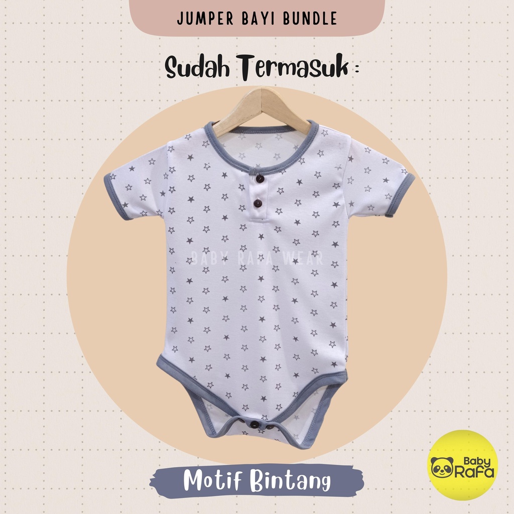 Serian Abu - 3 pcs Jumper Bayi GREY SERIES 0 sd 6 Bulan merk SNI Bolo - Bolo / Baju Bayi JUMPER Serian Abu