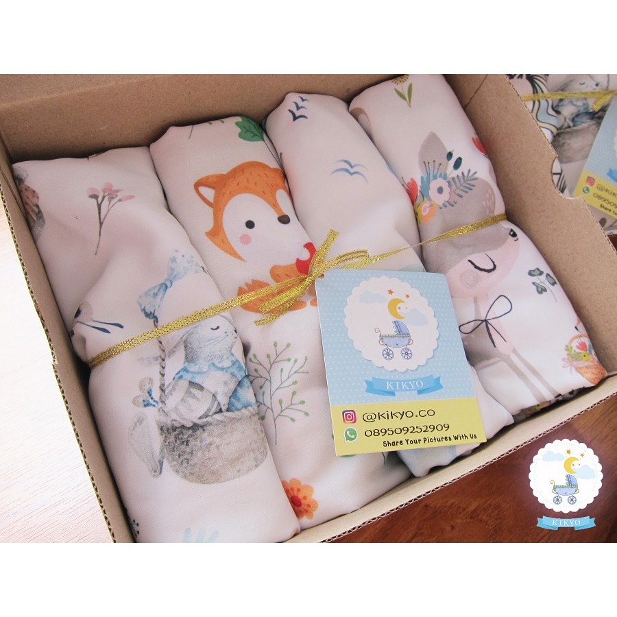 Burp Bib Hampers Baby Gift Box Gift Baby Slabber Bayi Hampers Baby Burpy Bib