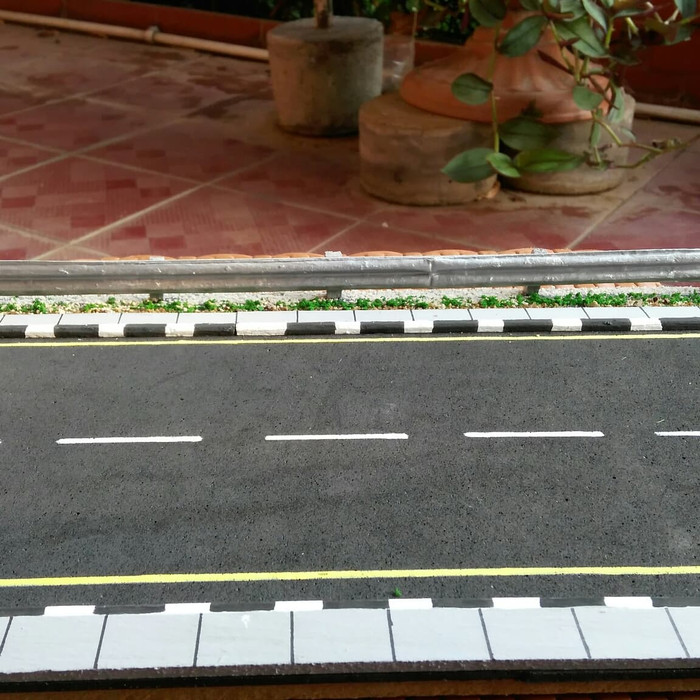 DIECAST MINIATUR DCS891 DIORAMA - DIORAMA JALANAN TOL JALAN PINGGIR TOL DIORAMA JALAN