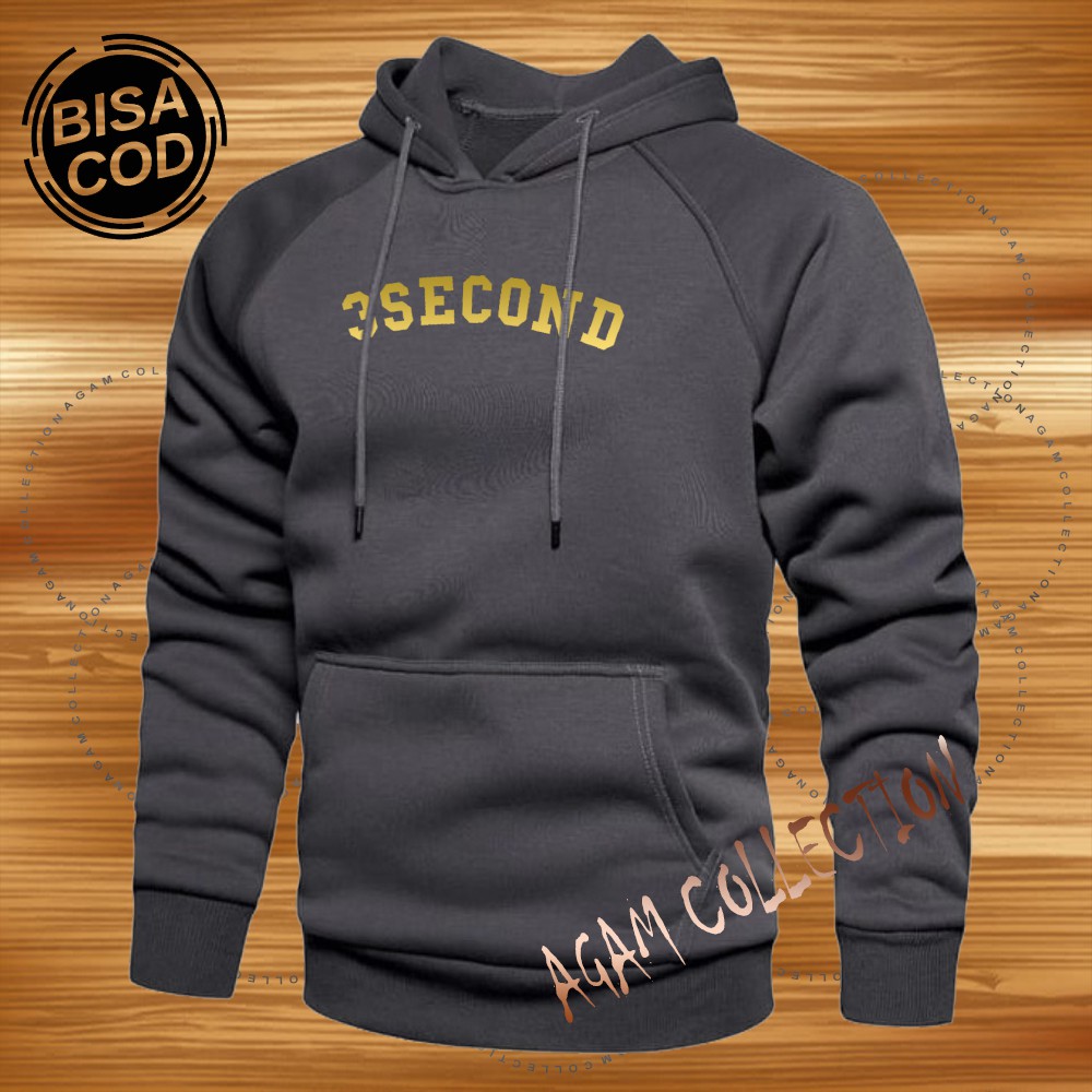 Agam collection Sweater Hoodie Distro 3Second LKG Premium Text Gold Pria Wanita