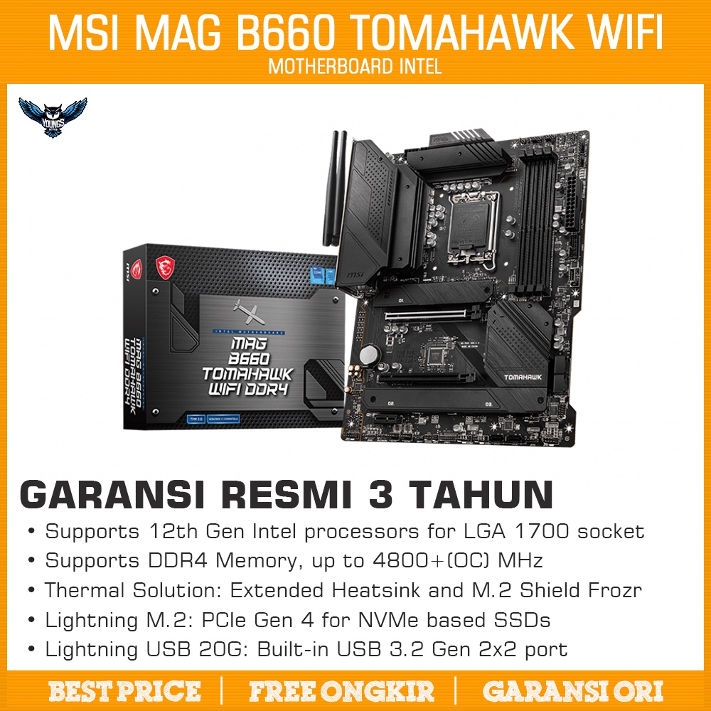 MSI MAG B660 TOMAHAWK WIFI DDR4 | Motherboard Intel Gen 12 LGA1700 D4