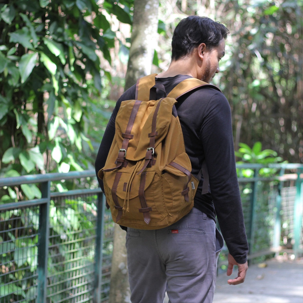 BACKPACK RANSEL Tas Ransel jumbo Sekolah Kuliah punggung Kanvas ESCORT - Ransel Wanita