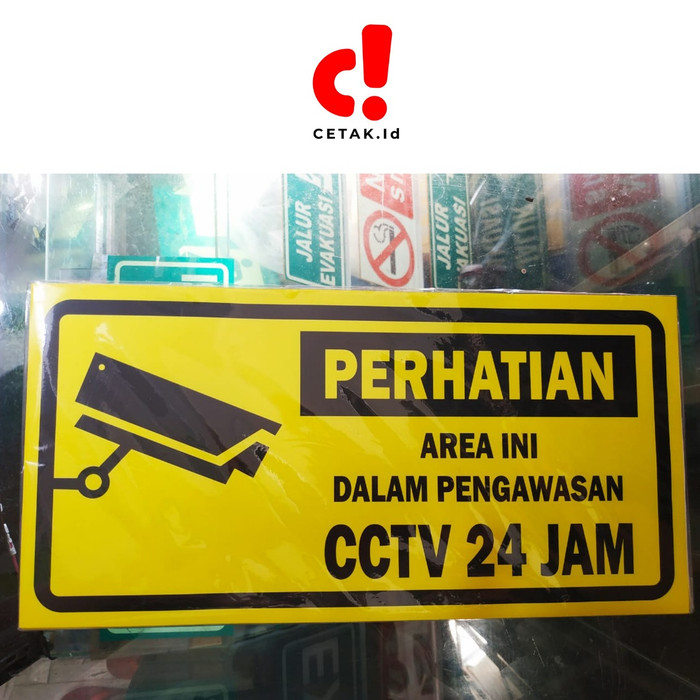 

q4AD5s Rambu/Sign Area Pengawasan Cctv Acrylic 15*30Cm As71S0D