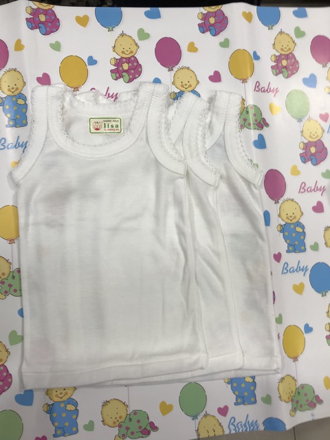 Kaos Dalam Lisa 14 Kaos Dalam New Born Singlet Bayi 3 pcs