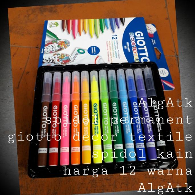 

spidol kain permanent giotto harga untuk 12 warna
