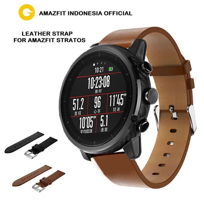 amazfit stratos leather strap