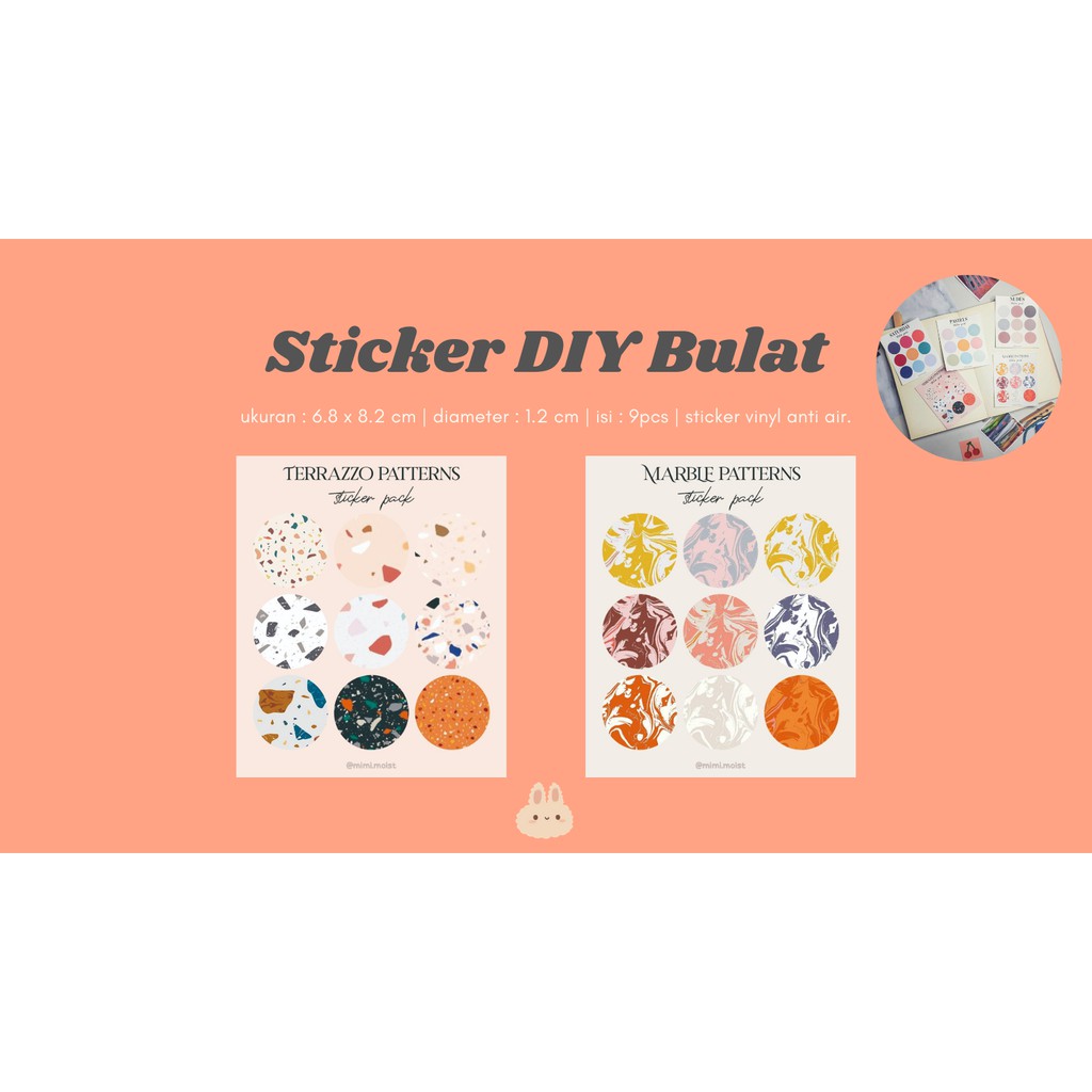 

sticker bujo dot pattern untuk journaling scrapbook - mimimoist