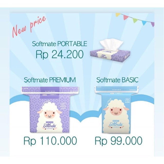 Makassar- Softmate Tissue Premium Korea 160’s / Basic / 30’s / 200 / 160 / 30 Tisu Basah Tisu Kering