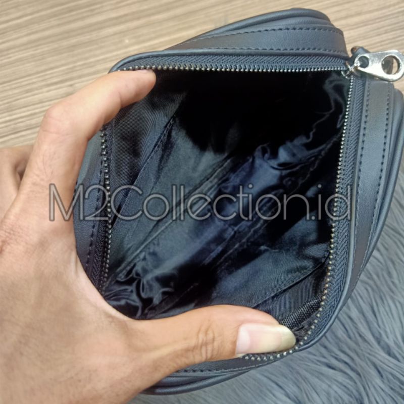 tas selempang botega kulit rajut anyam slingbag import