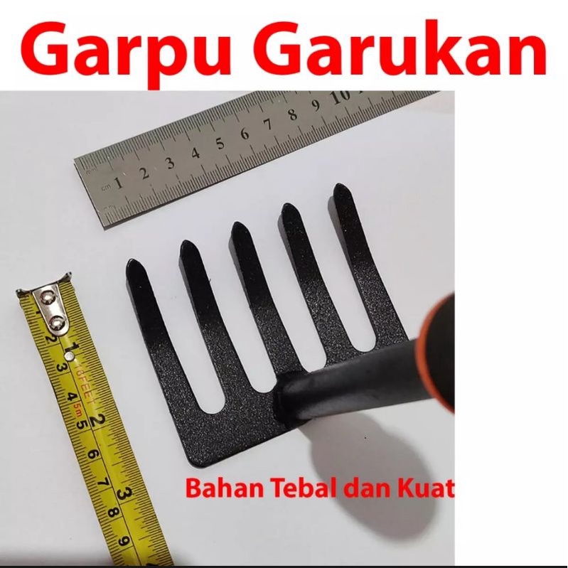 Sekop Garpu Cangkul Tanaman Garukan Tanah Taman Mini Besi Premium Quality