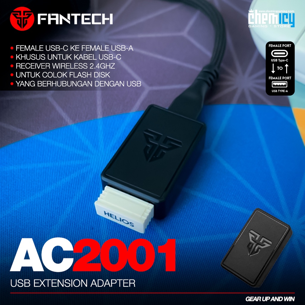 Fantech AC2001 USB Extension Adapter Female to Female