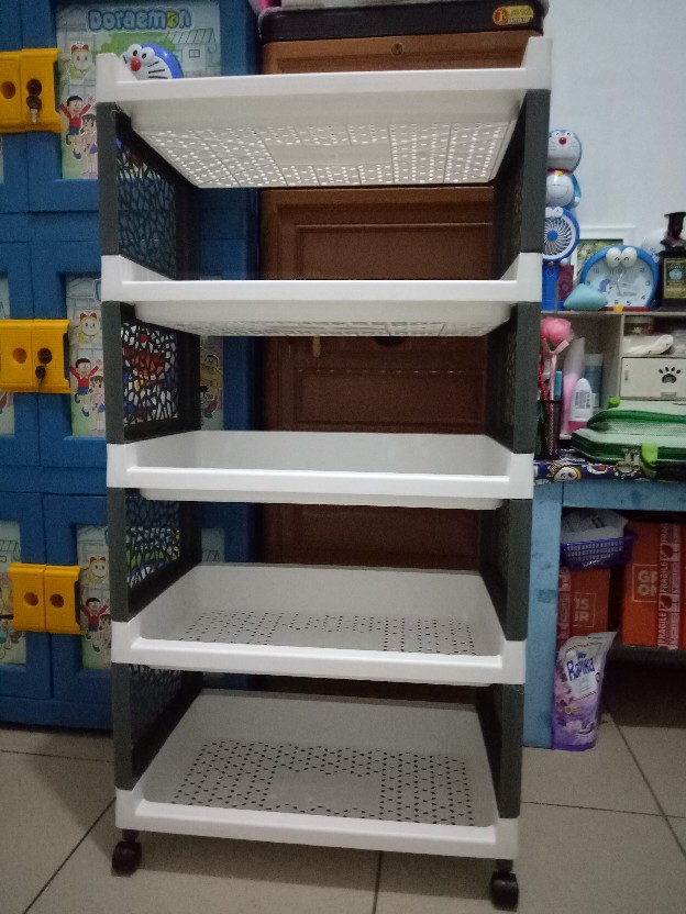 Rak Plastik Serbaguna / Rak Salon Besar / Jumbo Free Roda. Best Seller !!!