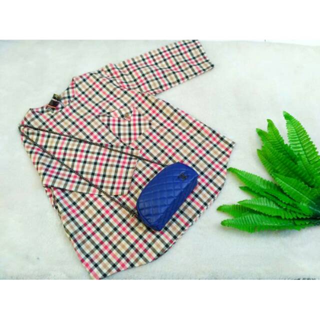 BLOUSE PANJANG/BLOUSE KOTAK KOTAK