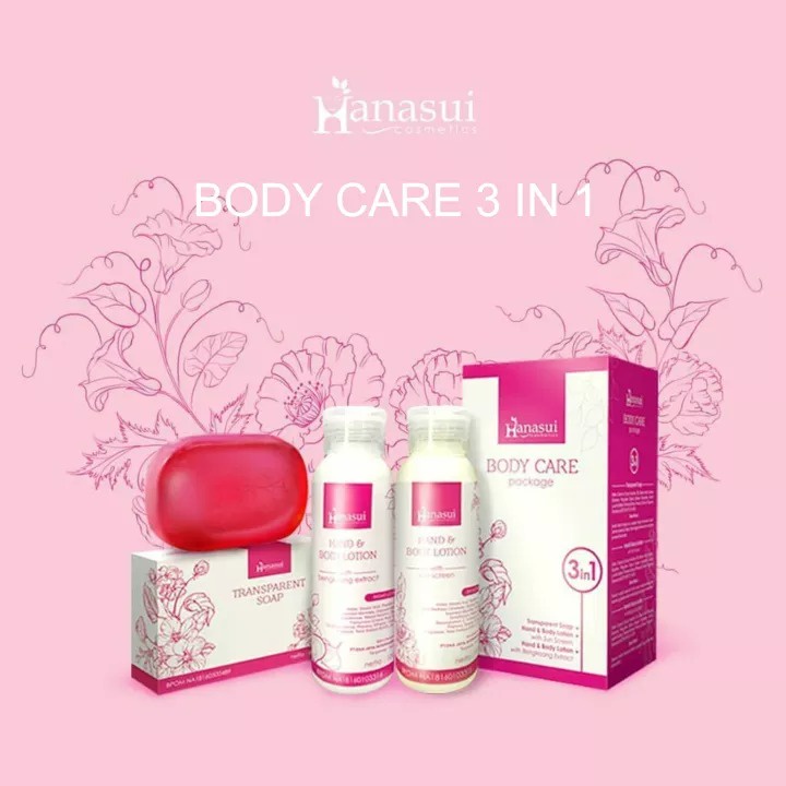 Hanasui Body Care 3in1 / Paket Lotion Hanasui Perawatan Kulit Original BPOM