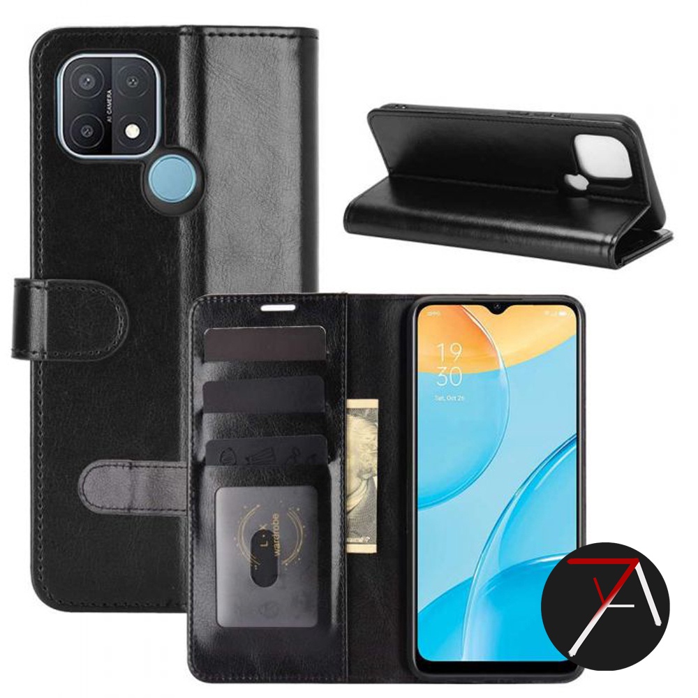Oppo A16E / A16K Flip Wallet Dompet Kulit Leather Cover Case Casing Card Kartu