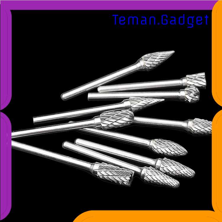 TG-DFA JIGONG Mata Bor Tungsten Carbide Cone Spiral 1/8 Inch 10 PCS - JG8