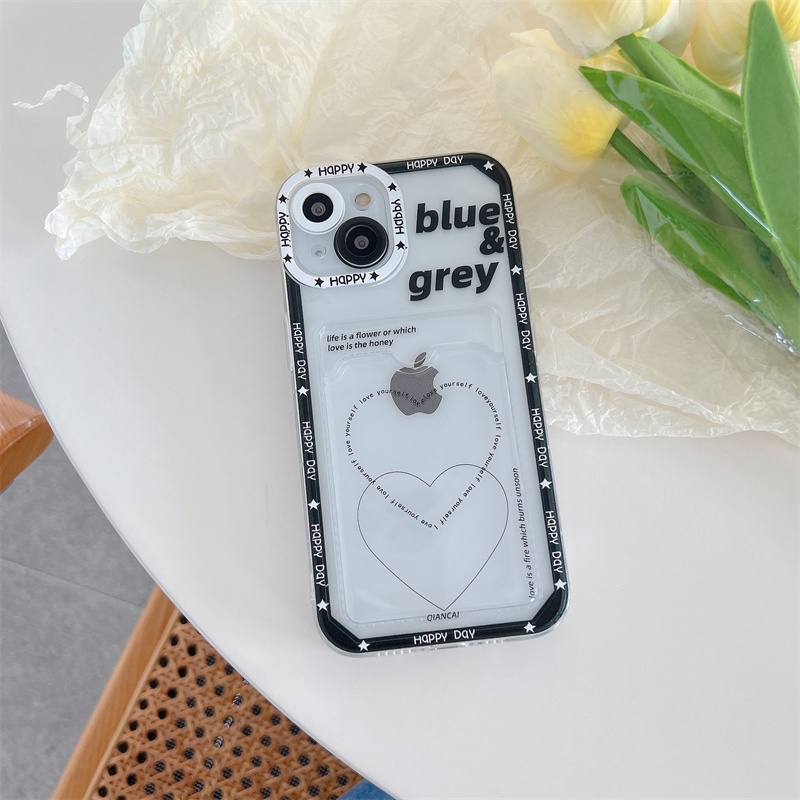 Soft Case Transparan Motif Hati Untuk iPhone 12 13 Pro MAX 11 X XR XS MAX 7 8 Plus