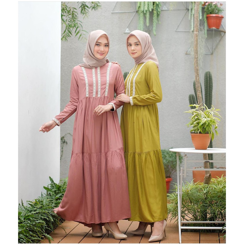 ALEXA MAXY Bahan Matt Moscrepe Baju Gamis Baju Panjang BAJU DRES TERBARU 2022