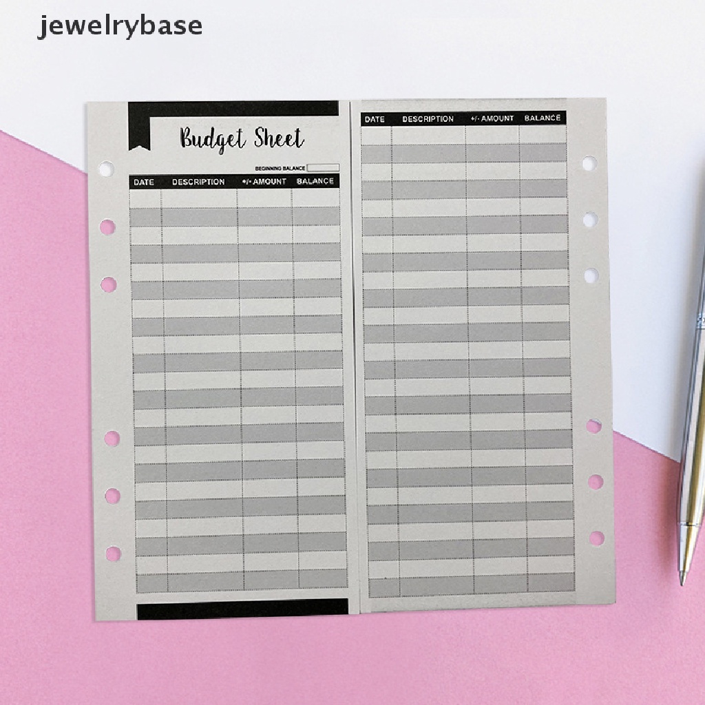 12 Budget Lembaran Expense Tracker Fit Untuk Amplop Cash Binder