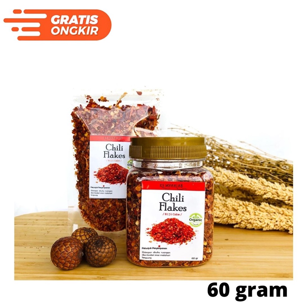 

REMPAHLAB CHILI FLAKES / CABAI KASAR PEDAS / JUAL CHILI FLAKES PEDAS / JUAL BUBUK CABAI KASAR ORGANIK