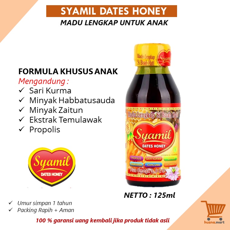 Madu Anak Syamil Kids Dates Honey -  Madu Lengkap Si Buah Hati isi 125ml