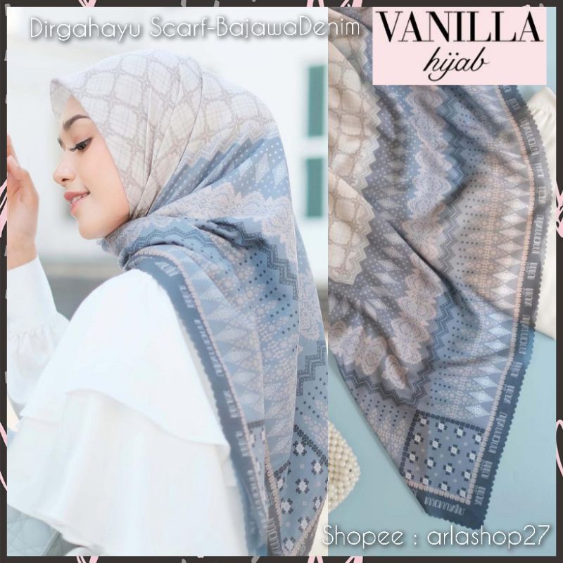 VANILLAHIJABOFFICIAL Dirgahayu Scarf-Bajawa Denim by Vanilla Hijab
