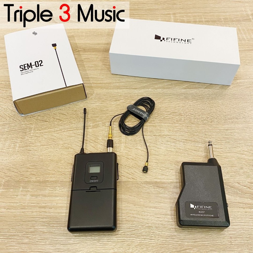 SERUNI SEM-02 SEM02 Wireless Mic Gitar With Fifine k037