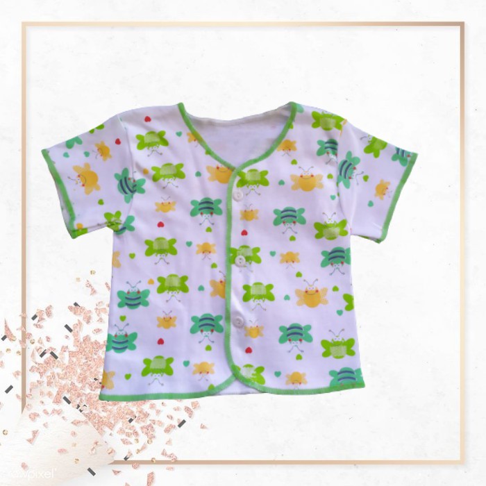 [6 PCS ] Baju Bayi Lengan Pendek motif Newborn