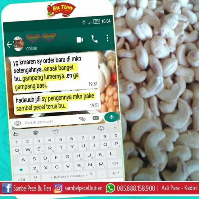 

Custom8: MEDE/mente Sambel Pecel Bu Tien | No Sugar ~ Pedas Sedang | Suitable for Food combining
