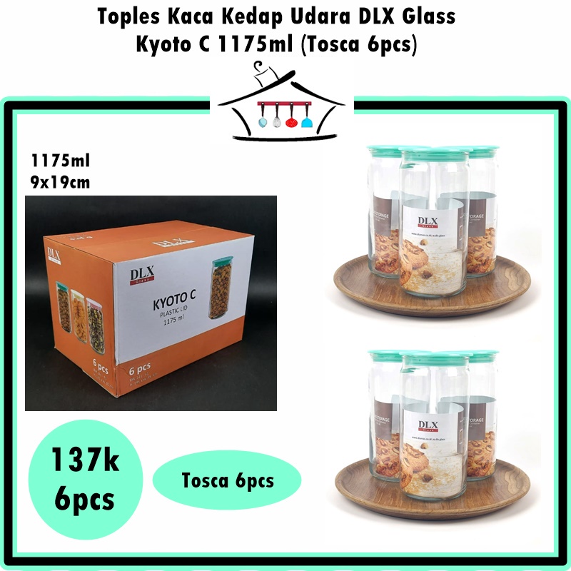 [Set 6pcs] Toples Kaca DLX Glass Kyoto C 1175ml