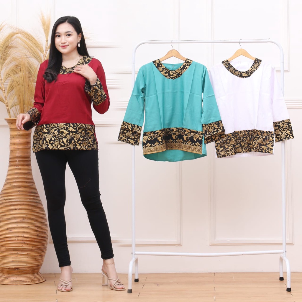 Blouse batik kekinian //blouse remaja dan dewasa // blouse kombinasi // blouse batik