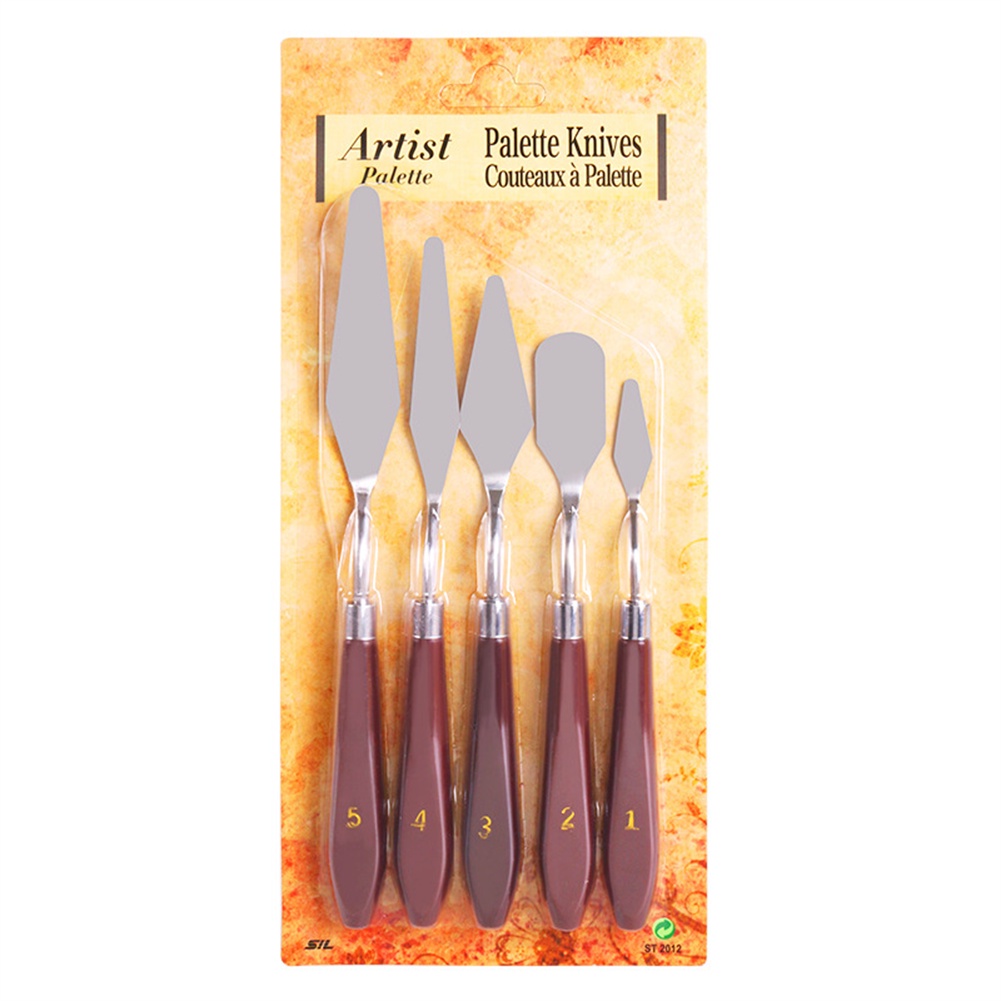 5pcs / Set Spatula Multifungsi Bahan Stainless Steel Untuk Membuat Kue