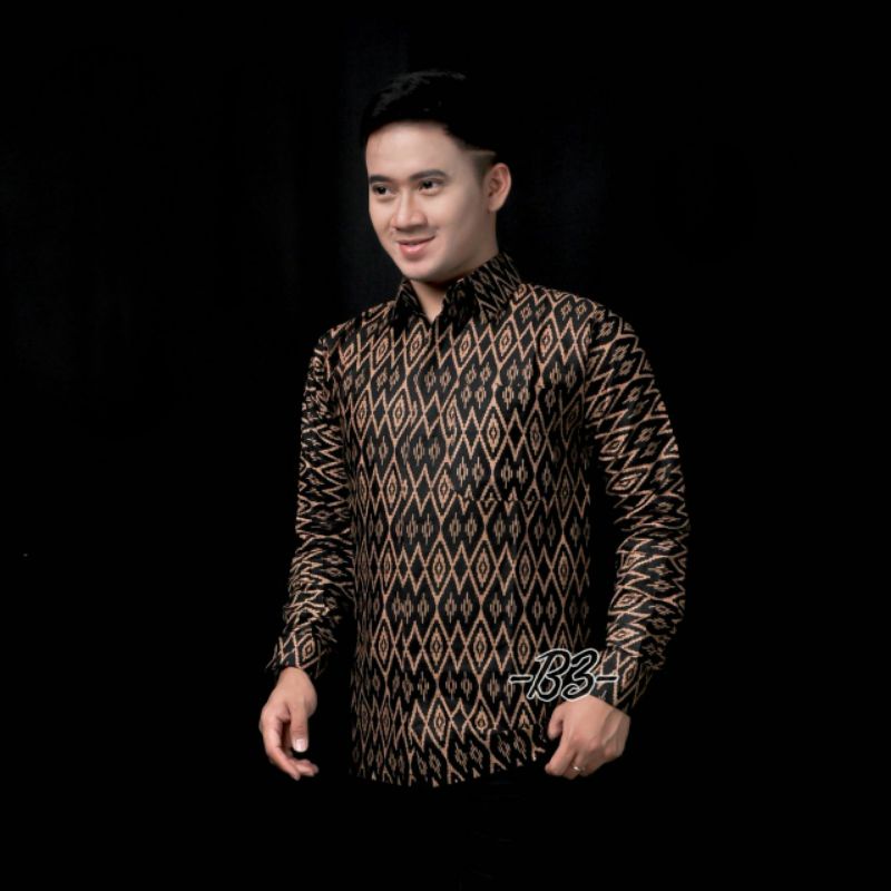 Bisa cod Kemeja batik lengan panjang / baju batik pria lengan panjang