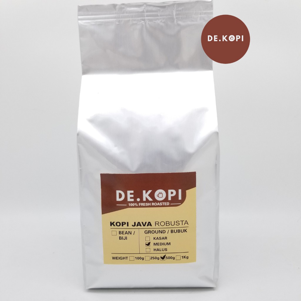 

Kopi Jawa Robusta 500 Gram Jamin Asli Wangi Semerbak Fresh Roasted