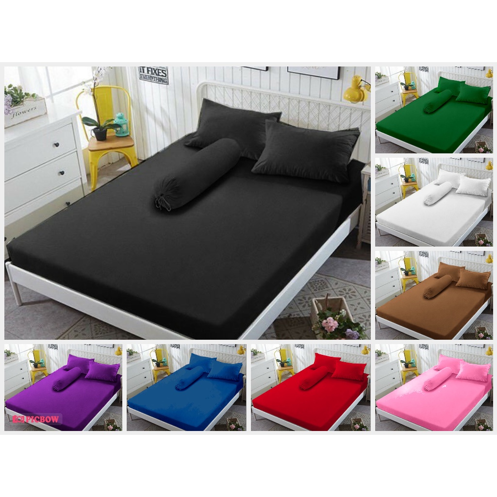 Sprei polos bahan katun halus ukuran singel/double/queen/king ready stock siap kirim bisa COD