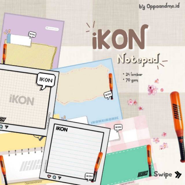 

Mariaarts - Ikon notepad memopad memo paper notes agenda buku catatan jurnal notebook